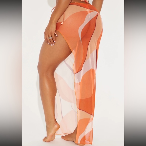 Orange cover up skirt - Picture 2 of 2